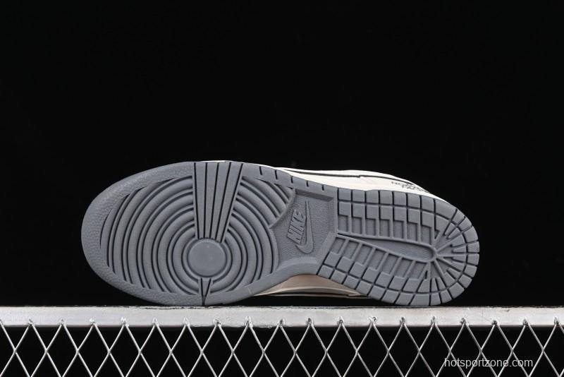 Nike SB Dunk Low The North Face Collaboration - Cement Grey Pig Anniversary High-End Custom Low-Top Casual Skate Shoes - XX2025-326