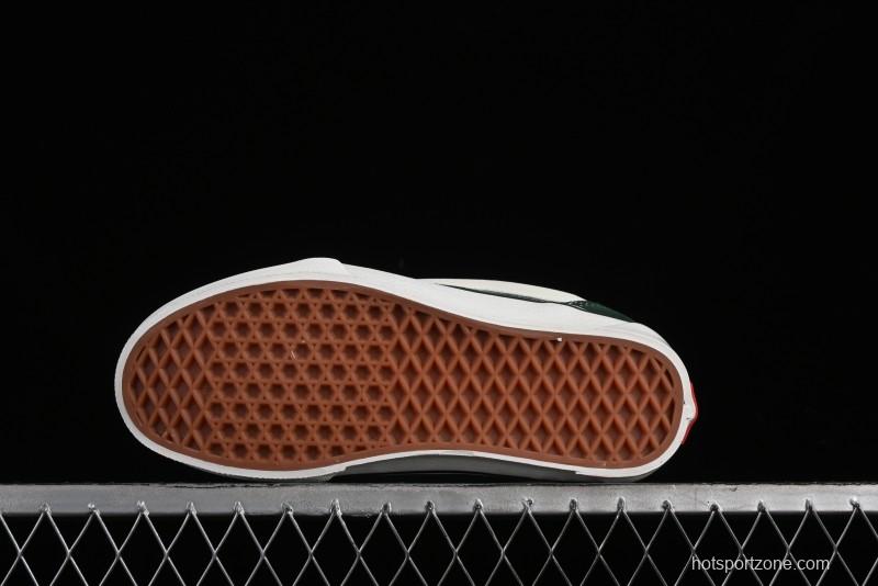 Vans Knu-Skool High Street American Retro Canvas Skate Shoes in Black Green - VN000CSQW3Z