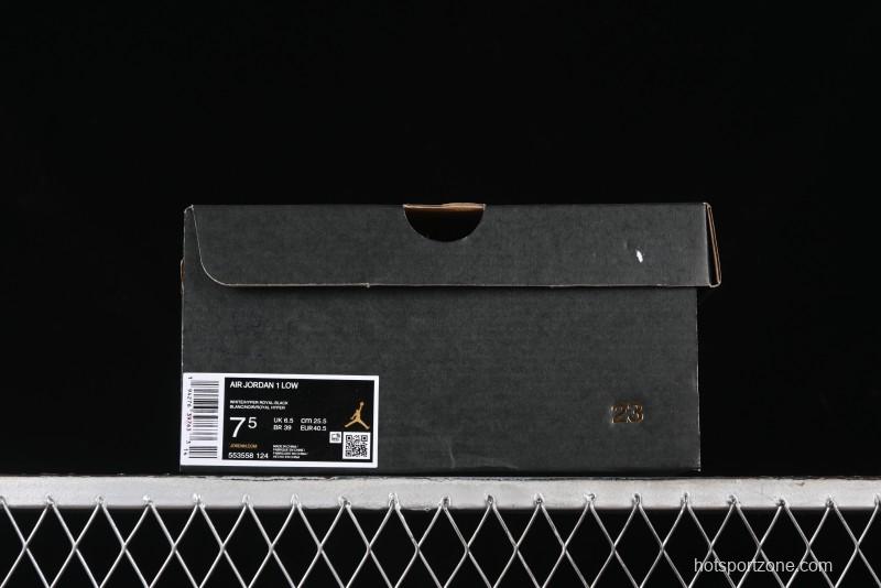 Nike Air Jordan 1 Low Retro Basketball Shoes White Blue - 553558-124