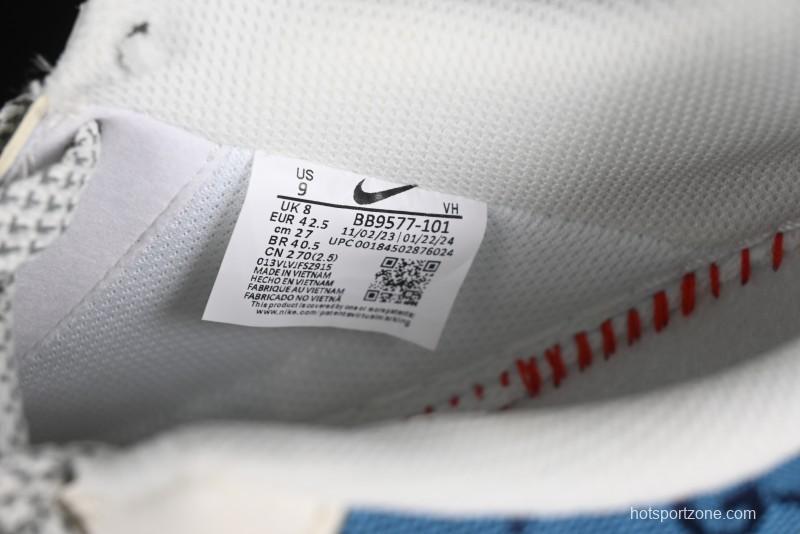 Nike Air Force 1 '07 Low Gucci Collaboration - Blue Floral Print Casual Sneakers - BB9577-101