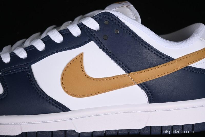 Nike Dunk Low SB Skateboarding Shoes in Black/White/Gold Colorway - FB9109-111