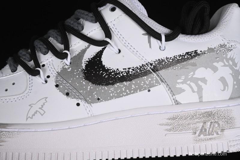 Nike Air Force 1 '07 Low Peace Dove Spray Custom Low-Top Casual Sneakers - ZH0316-031