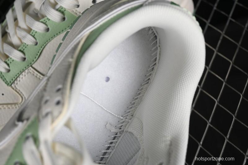Nike SB Dunk Low Stussy Collaboration - Cream Apple Green Anniversary Custom Low-Top Casual Skate Shoes - XY1688-006