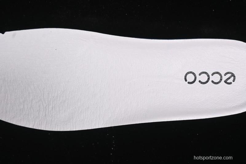 ECCO Street Light Series Autumn Platform Round Toe Versatile Casual White Sneakers 63311901002