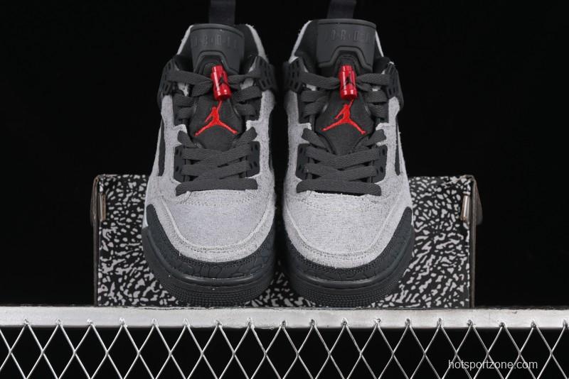 Nike Jordan Spizike Low AJ Hybrid Elements Black Grey Crack Leather Casual Sneakers - FQ1759-002