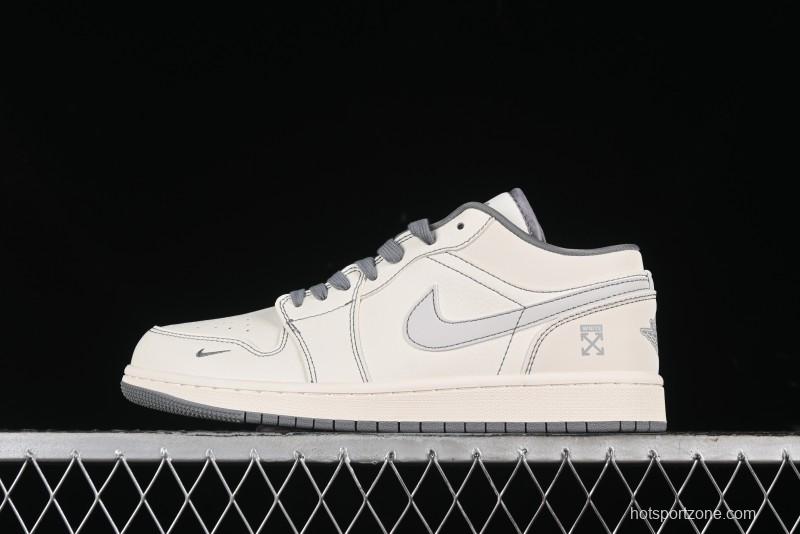 Nike Air Jordan 1 Low OFF-WHITE Collaboration Retro Basketball Shoes - CF3688-022