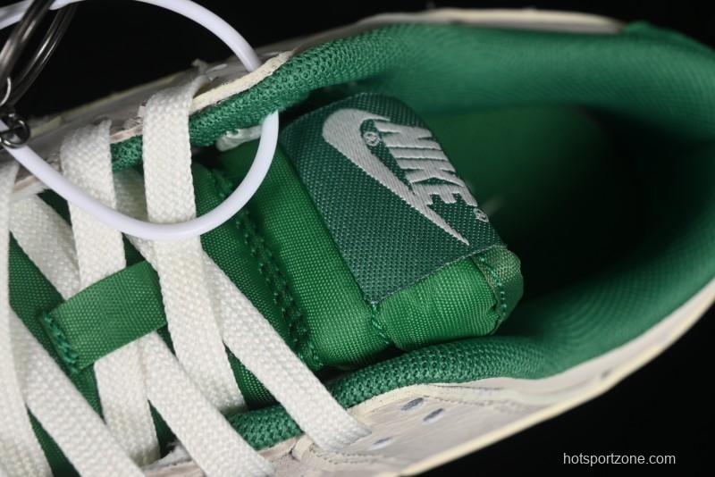 Nike SB Dunk Low Gucci Collaboration - Custom White Swoosh Leather Patch Anniversary Edition Low-Top Casual Skate Shoes - KK1688-052