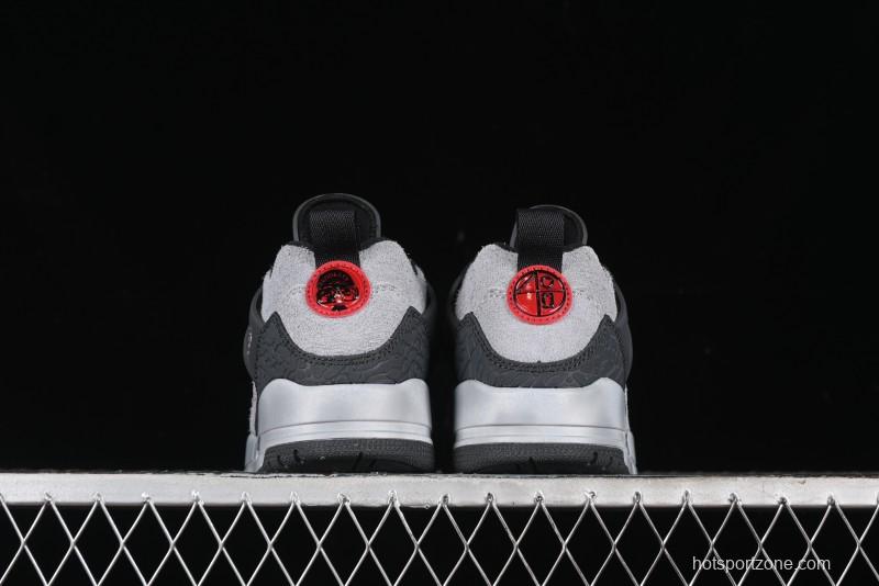 Nike Jordan Spizike Low AJ Hybrid Elements Black Grey Crack Leather Casual Sneakers - FQ1759-002