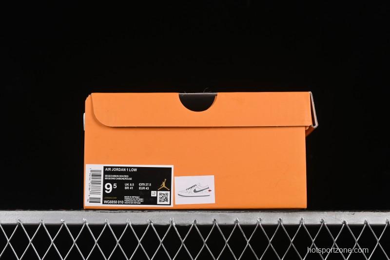 Nike Air Jordan 1 Low LV Collaboration Print Off-White Retro Basketball Shoes - WG8850-010