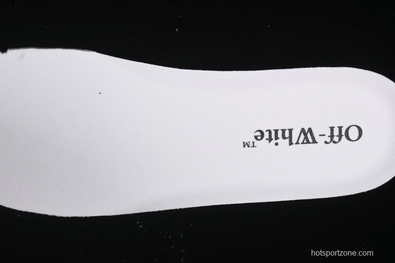 Off-White Out Of Office Low-Top Fashion Sneakers in White Black - AJD4