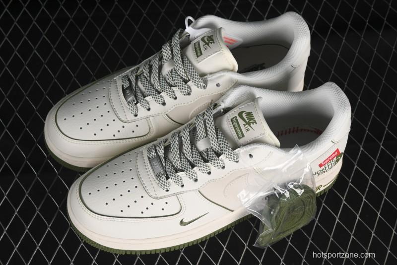 Nike Air Force 1 '07 Low Supreme The North Face Collaboration - Off White Mint Green - XZ1996-527