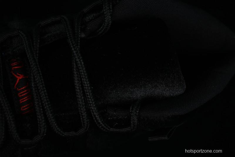 Nike Air Jordan 11 Retro "Bred Velvet" Basketball Shoes with Velvet Overlay - DB5457-061