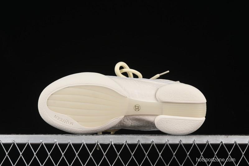 Alexander McQueen Flexion Retro Sneakers in Off-White with Anatomical Design and Split Sole - 2024s