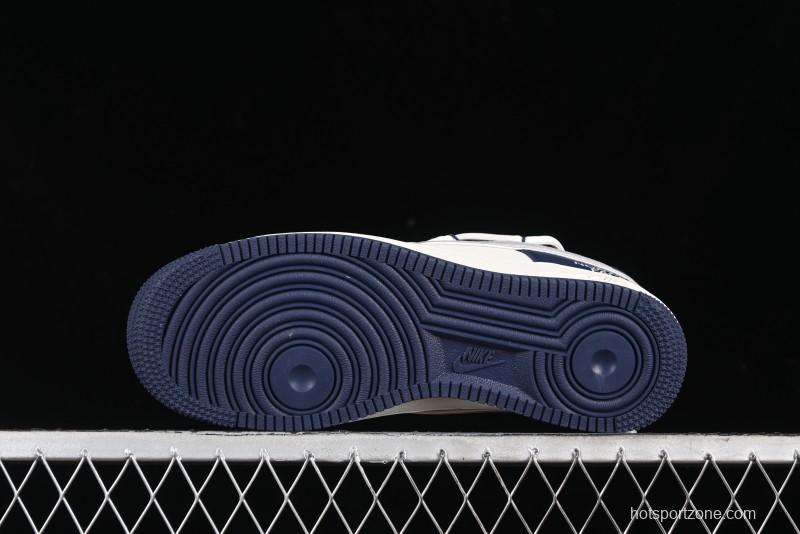 Nike Air Force 1 '07 Low The North Face Collaboration - Grey Blue Drawstring Low-Top Casual Sneakers - SJ1198-700