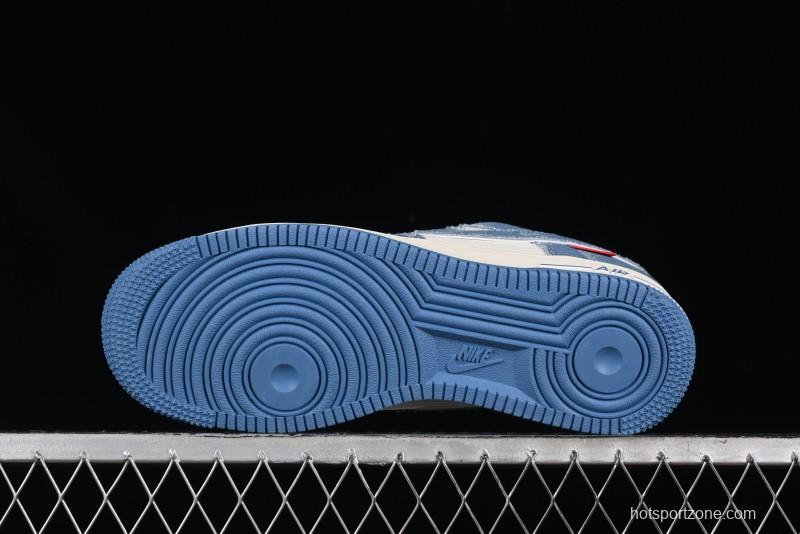 Nike Air Force 1 '07 Low Levi's Denim Collaboration - Light Blue Denim Low-Top Casual Sneakers - SJ6698-003