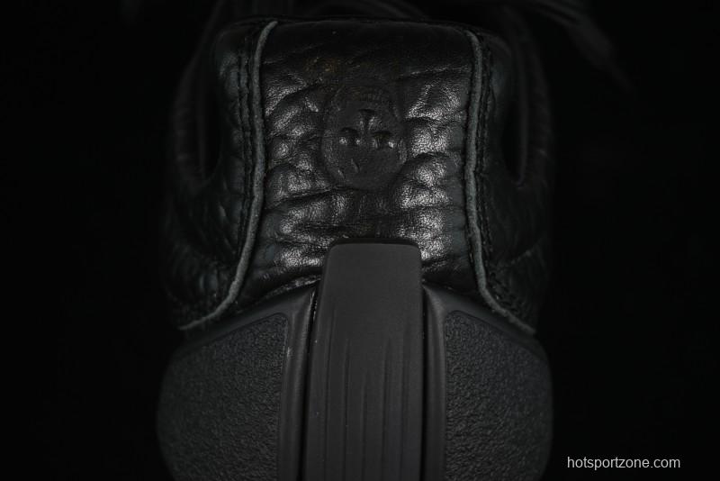 Alexander McQueen Flexion Retro Sneakers in Black with Diamond Grain Calfskin - 8.F6
