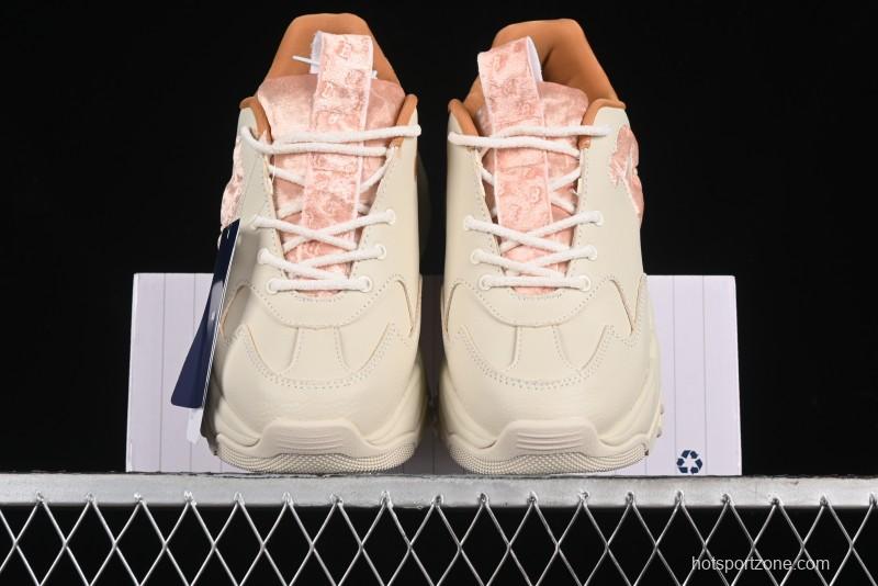 New York Yankees MLB Bigball Chunky Window Velvet Monogram Thick Sole Casual Running Shoes - 3ASHWVM4643BRS