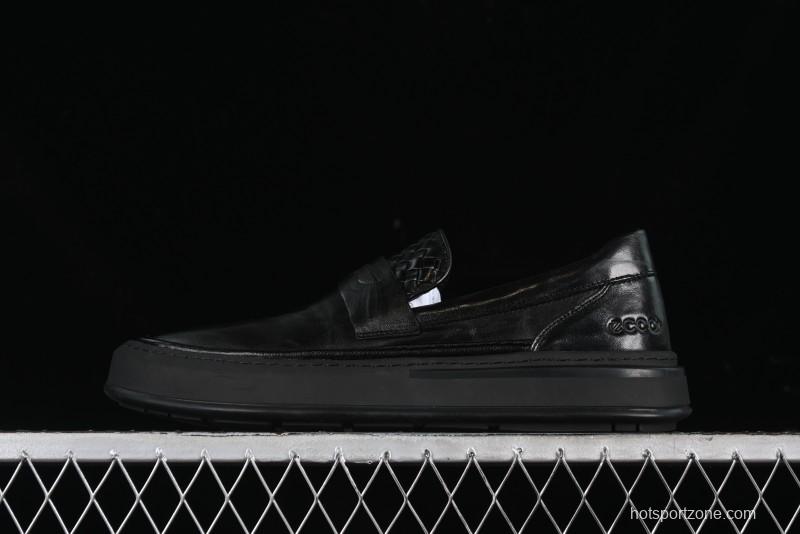 ECCO London Series 2024 New Leather Business Driving Loafers - 63663701001