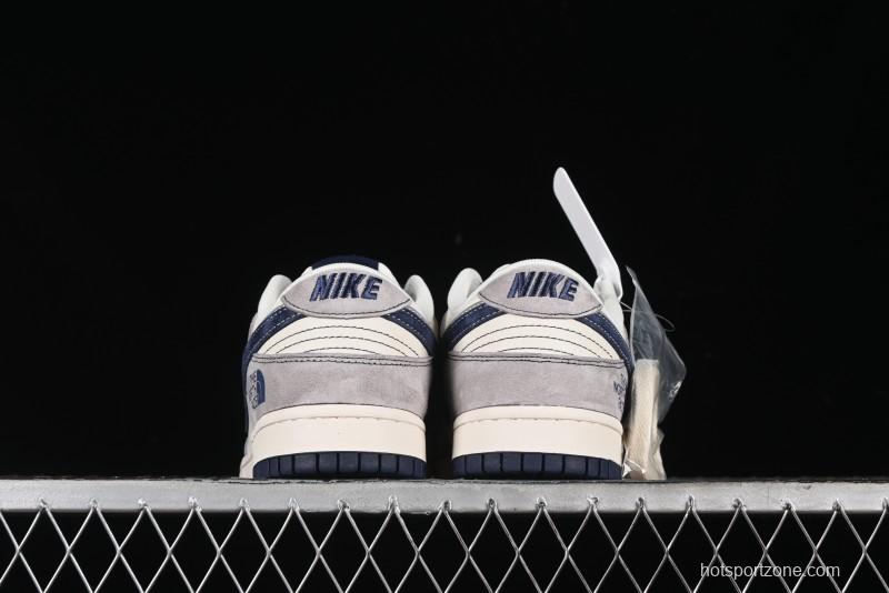 Nike SB Dunk Low The North Face Collaboration - Grey Pig Eight Blue Hook Anniversary High-End Custom Low-Top Casual Skate Shoes - SJ1089-010