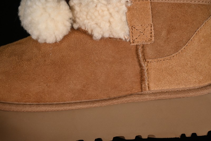 UGG Classic Mini II Shearling Lined Mini Boots with Pom Pom Detail - 1116109