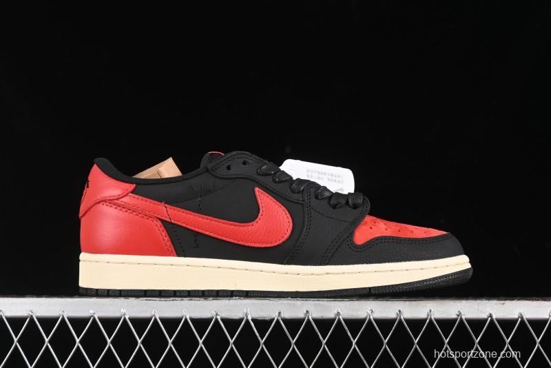 Nike Travis Scott x Air Jordan 1 Low OG AJ1 Reverse Swoosh Sneakers - DM7866-061