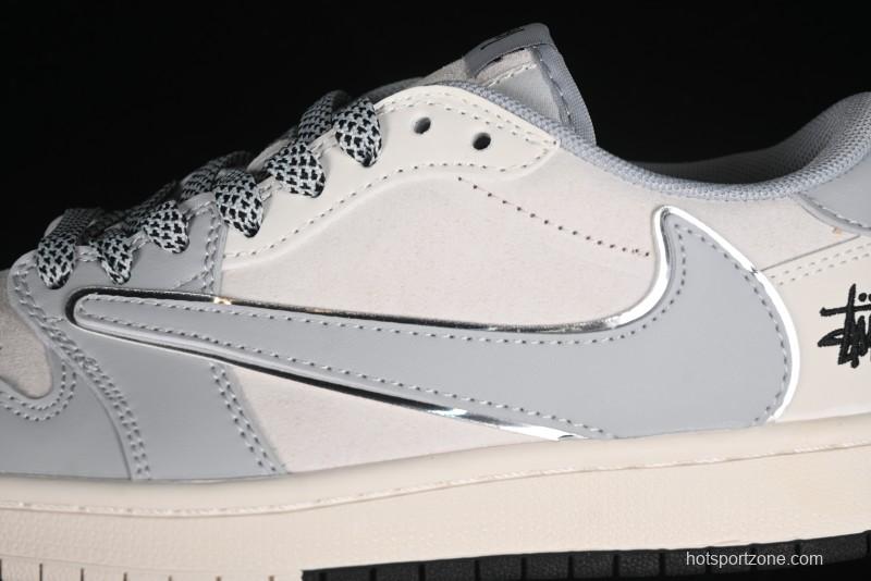 Nike Travis Scott x Fragment Design x Air Jordan 1 Low OG SP AJ1 Retro Sneakers - SJ2068-122