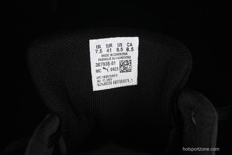 Puma Sparco Future Round Toe Lace-Up Leather Cowhide Fabric Low-Top Lifestyle Casual Shoes - 307936-01