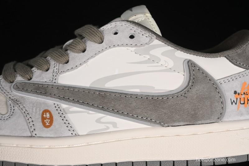 Nike Travis Scott x Fragment Design x Air Jordan 1 Low OG SP AJ1 Low-top Casual Sneakers - DM6688-610