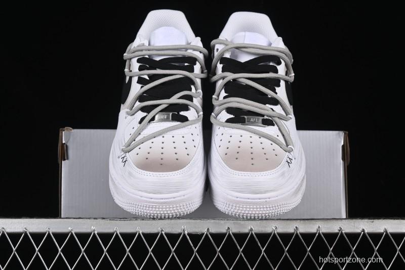 Nike Air Force 1 '07 Low Retro Street Spray Paint Anime Theme Maillard Style Casual Sneakers with Strap - ZH0316-039