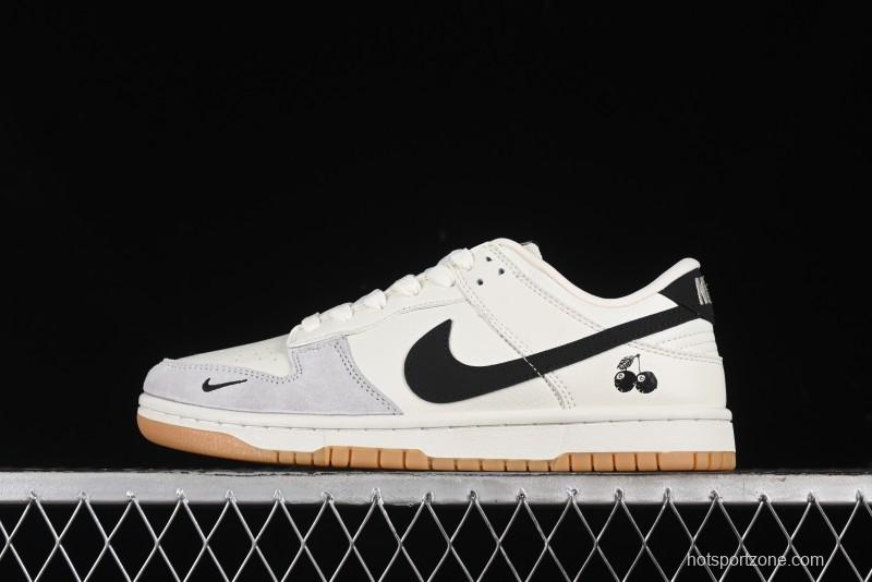 Nike SB Dunk Low Black 8 Collaboration - Beige Grey Black Gum Anniversary Custom Low-Top Casual Skate Shoes - CH6336-227