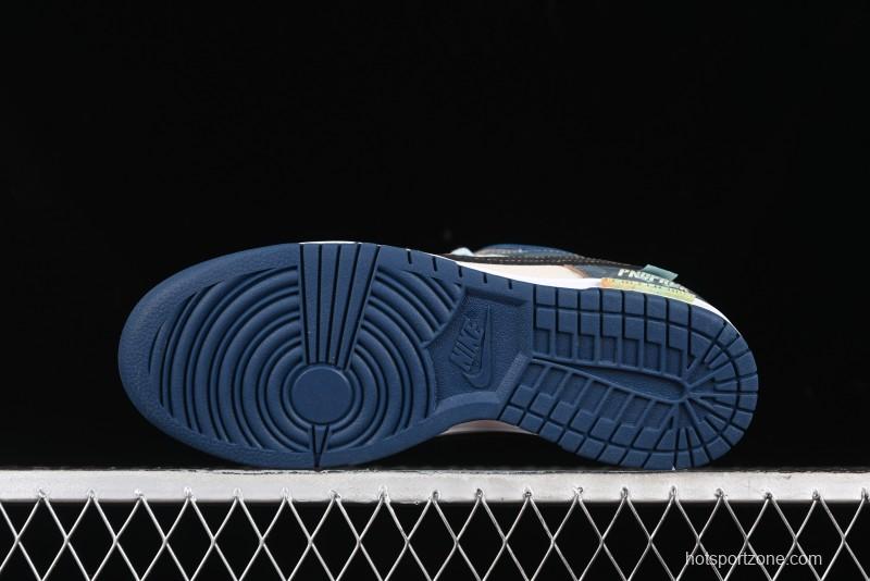 Nike Dunk Low Panda Prank Nautical Era Exploration Wave Low Top Casual Sneakers - DD1391-400
