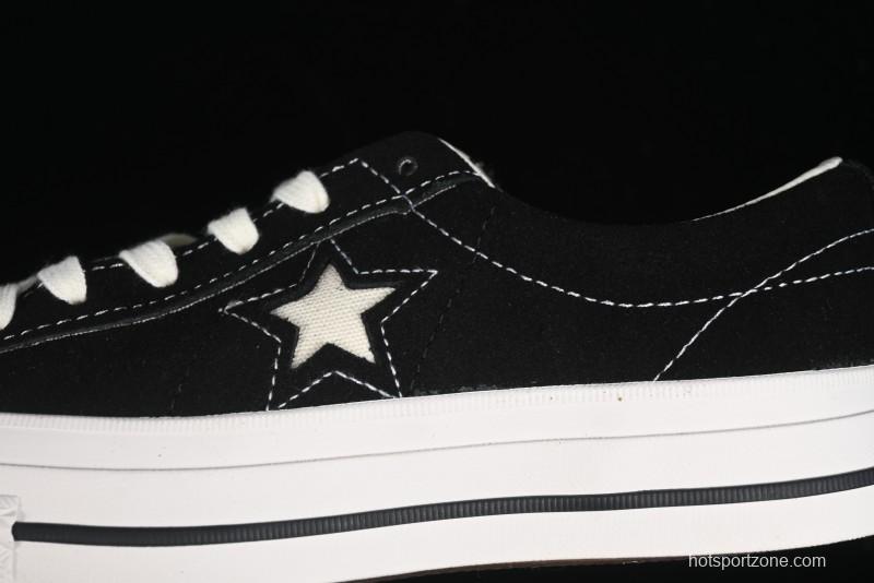 Converse One Star J Vtg Suede Low-Top Casual Sneakers in Retro Black and White - M.C3