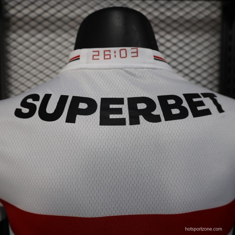 Player Version 25/26 Sao Paulo Home Jersey