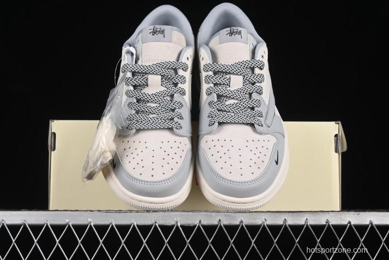 Nike Travis Scott x Fragment Design x Air Jordan 1 Low OG SP AJ1 Retro Sneakers - SJ2068-122