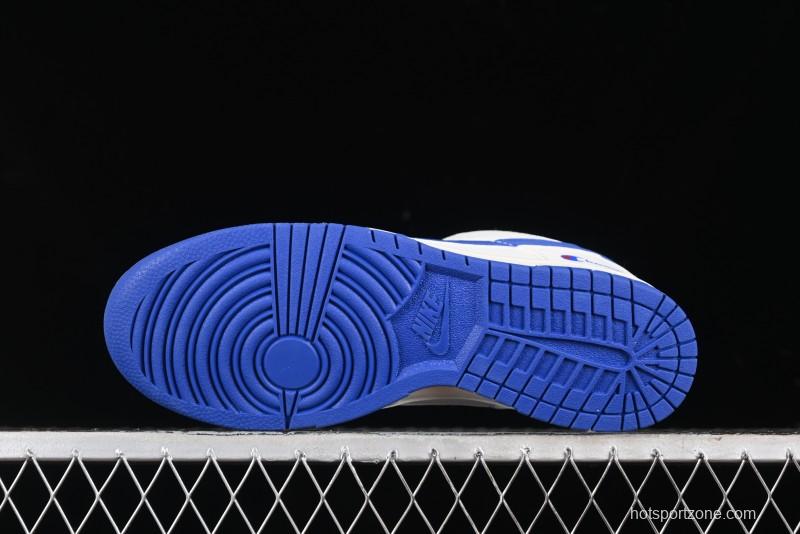Nike SB Dunk Low Champion Collaboration - Blue Swoosh Anniversary Custom Low-Top Casual Skate Shoes - KK1333-001