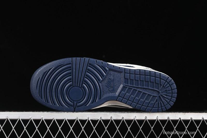 Nike SB Dunk Low LV Collaboration - Light Blue Denim Print Anniversary High-End Custom Low-Top Casual Skate Shoes - XB3802-359