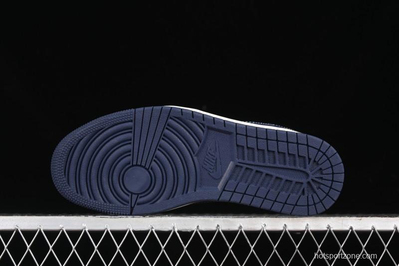 Nike Travis Scott x Fragment Design x Air Jordan 1 Low OG SP AJ1 Retro Sneakers with Stone Pattern - CF3688-029