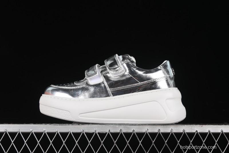 Acne Studios Retro Velcro Women's Casual Shoes Silver - G.E5
