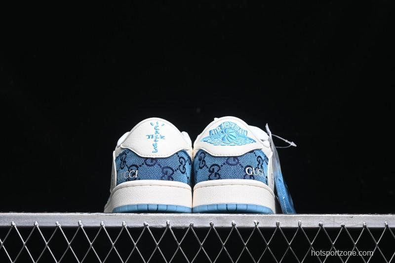 Nike Travis Scott x Fragment Design x Air Jordan 1 Low OG SP AJ1 Retro Sneakers - XZ1658-001