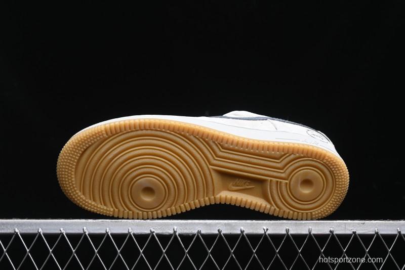 Nike Air Force 1 '07 Low Ghostface Collaboration - Light Grey Pigskin Low-Top Casual Sneakers - DF0188-022