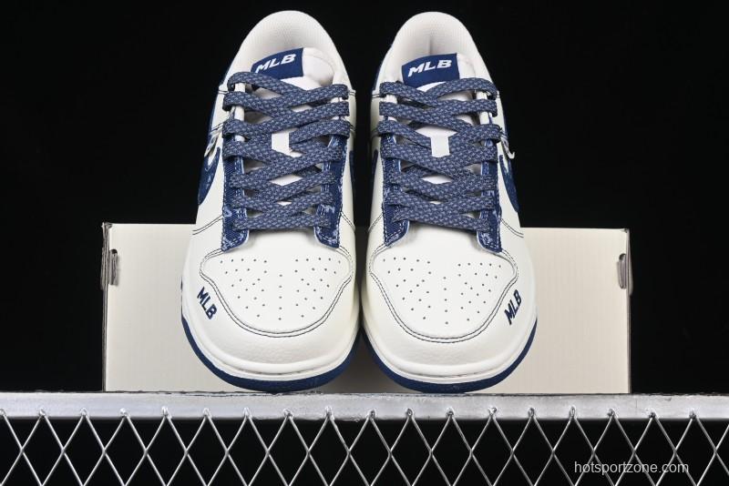 Nike SB Dunk Low MLB Collaboration - Denim Blue Swoosh Anniversary Customized Low-Top Casual Sneakers - DJ2024-044