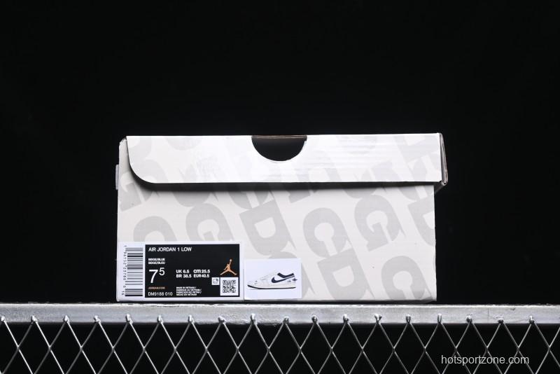 Nike Air Jordan 1 Low AJ1 The North Face Collaboration - Custom High-End Retro Basketball Shoes with Blue Swoosh - DM9188-010
