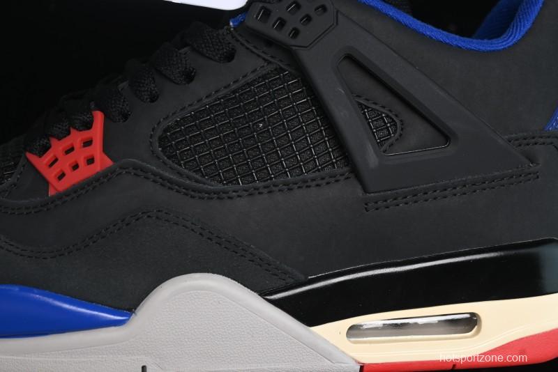 Nike Air Jordan 4 Retro Sneakers in Black, Blue and Neutral Grey - FV5029-003