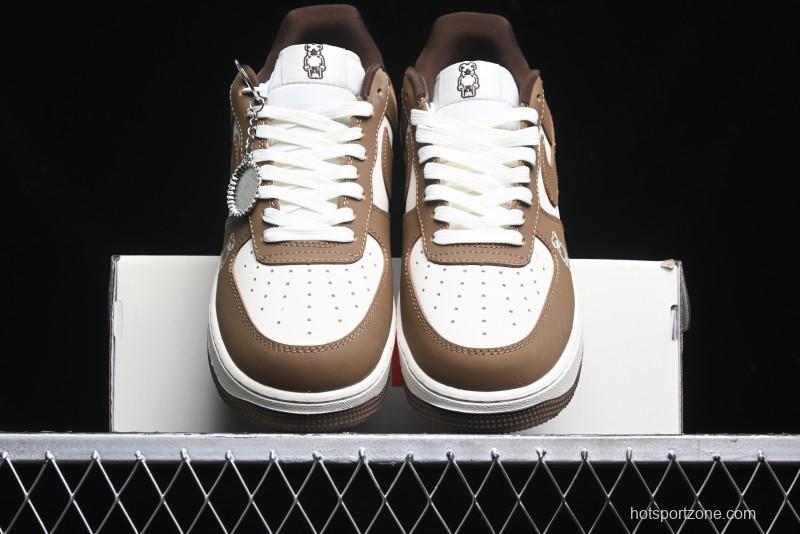 Nike Air Force 1 '07 Low Bape Collaboration - Brown Violent Bear Casual Sneakers - DF0188-013