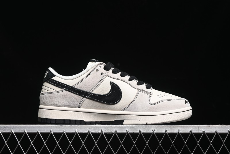 Nike SB Dunk Low Stussy Collaboration - Embroidered Black Swoosh Anniversary High-End Custom Low-Top Casual Sneakers - MM1089-031