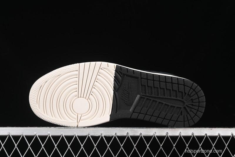 Nike Travis Scott x Fragment Design x Air Jordan 1 Low OG SP AJ1 Gucci Collaboration - Black Dragonfly Low-top Casual Sneakers - SJ2068-139