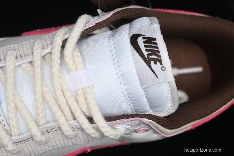 Nike Dunk Low Retro Casual Sneakers in Brown and Sail with Panda Mischief Skyline Theme - DD1503-124