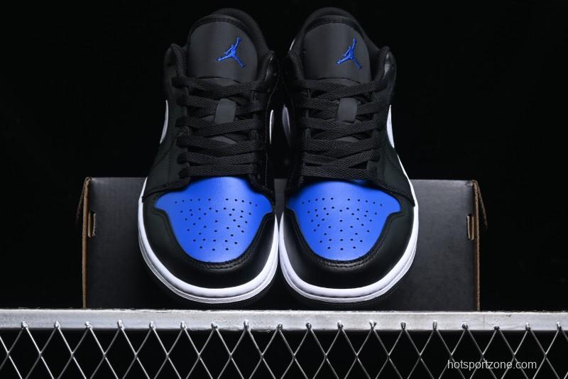 Nike Air Jordan 1 Low Retro Basketball Shoes Black Blue - 553558-042