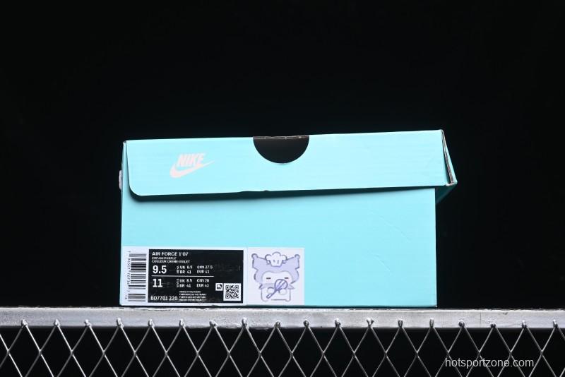 Nike Air Force 1 Low Kuromi Casual Sneakers with Lace-Up Design - BD7701-220