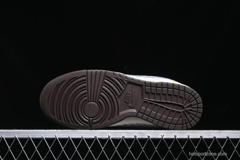 Nike SB Dunk Low Stussy Collaboration - Beige Grey Gold Embroidery Anniversary High-End Custom Low-Top Casual Skate Shoes - XS1086-001